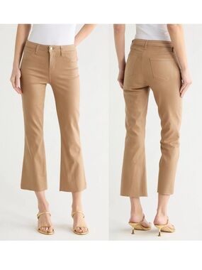 L’agence Kendra High Rise Cropped Flared Jeans in Cappuccino Size 32